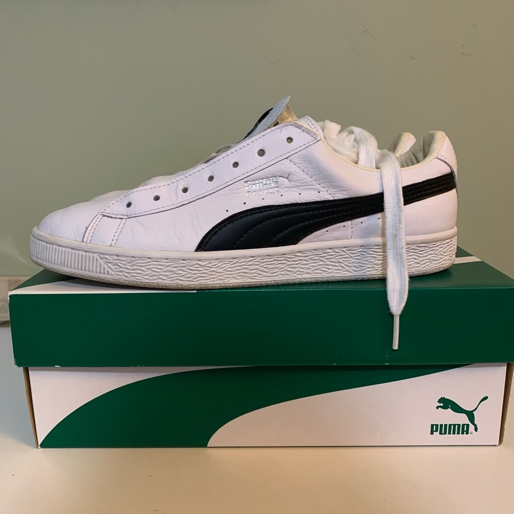 Size 10.5 - PUMA Basket Classic LFS White Black